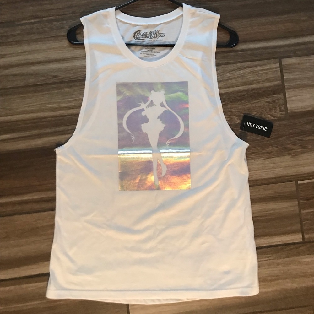 Sailor Moon anime holographic tank top